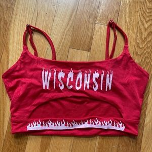Wisconsin cut out bra top